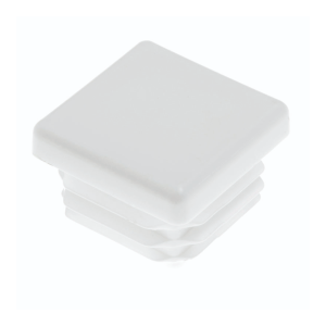 Square Tube Insert White 19mm x 19mm