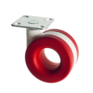 65mm Moebius Red Furniture Castor Wheels with Plate