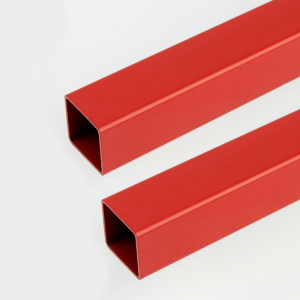 25 x 25mm Red Square Steel Tube 3m Length