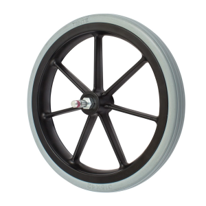 Wheelchair Front Wheels - 315mm Grey Rubber