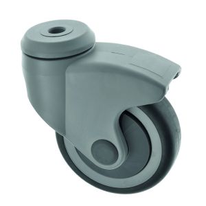 GS 125mm Synthetic Medical Castor with M12 Bolt Hole Fitting