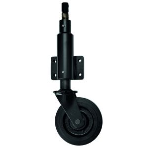 200mm Extra Heavy Duty Jacking Castor with Rubber Wheel and 76mm Lift