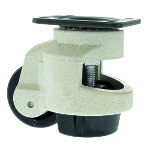 Footmaster Castor 120-132mm  500kg Load Capacity Plate Fitting with Hex Spanner Adjustment