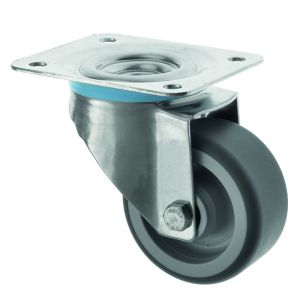 80mm Swivel Stainless Steel Castor Polyurethane Wheel