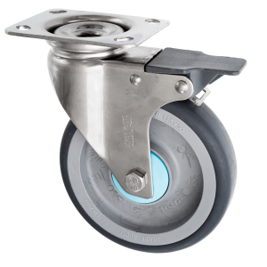 125mm Thermoplastic Rubber Castors with Brake