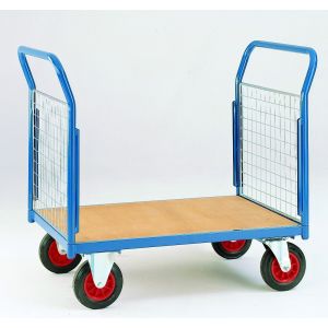 Platform Trolley Double Mesh End Timber Deck