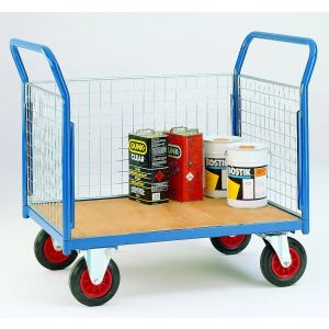 Platform Trolley Triple Sided Mesh Timber Deck 