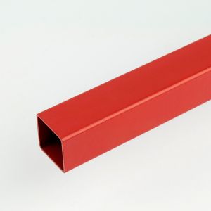 25 x 25mm Red Square Steel Tube 3m Length