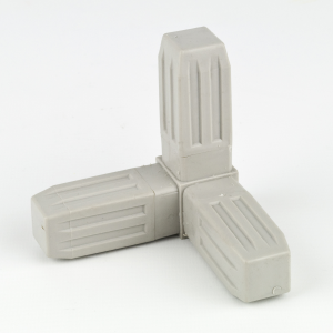 Square Tube System Connectors 3 Way 25 x 25mm Grey