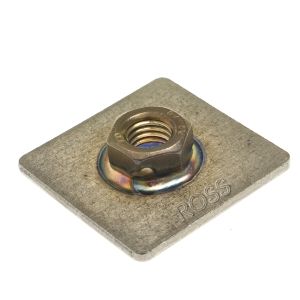 40 x 40mm Square Stainless Steel M20 Threaded Weld Plates