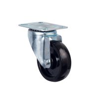 Pressed Steel Swivel Castors with Black Heat Resistant Wheel