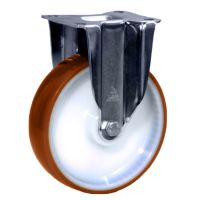 LAG Fixed Stainless Steel Castors INOX40 Series Orange