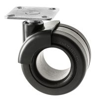 Italian Designer Castors All Black Plate Fitting