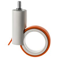 Orange Contemporary Furniture Castors White Tower 65mm Stem Fitting