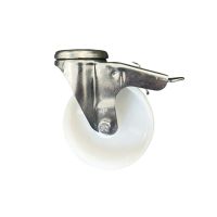 Nylon Castors Zinc Plated Frame with Bolt Hole Fitting