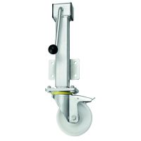 Heavy Duty Braked Jacking Castors with Nylon Wheel