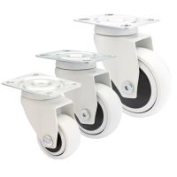 White Designer Soft Running Castors Swivel