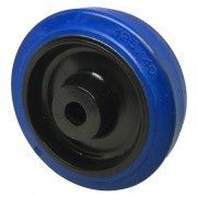 Blue Rubber Wheels With Plain Bore