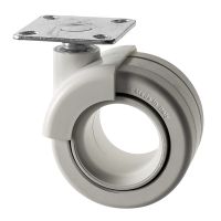 Modern Castors OW Series All White Plate Fitting