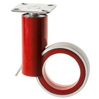 Red Contemporary Furniture Castors White Wheel 65mm 