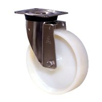 INOX40 White Nylon Swivel Castors