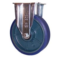 LAG Fixed Pressed Steel P60 Castors Blue Polyurethane