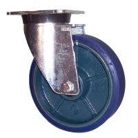 LAG Swivel Pressed Steel P60 Castors Blue Polyurethane