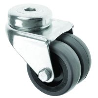 Bolt Hole Twin Rubber Swivel Castor