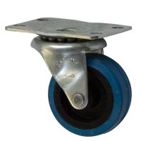 Flexello Blue Rubber Swivel Castor - 61 SERIES