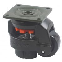 Footmaster Levelling Castor Swivel Top Plate Fitting in Black