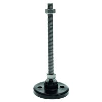 80mm Bolt Down Black Conveyor Foot