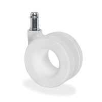 Moebius White Office Chair Castors