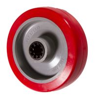 Red Polyurethane Wheels with Roller Bearing