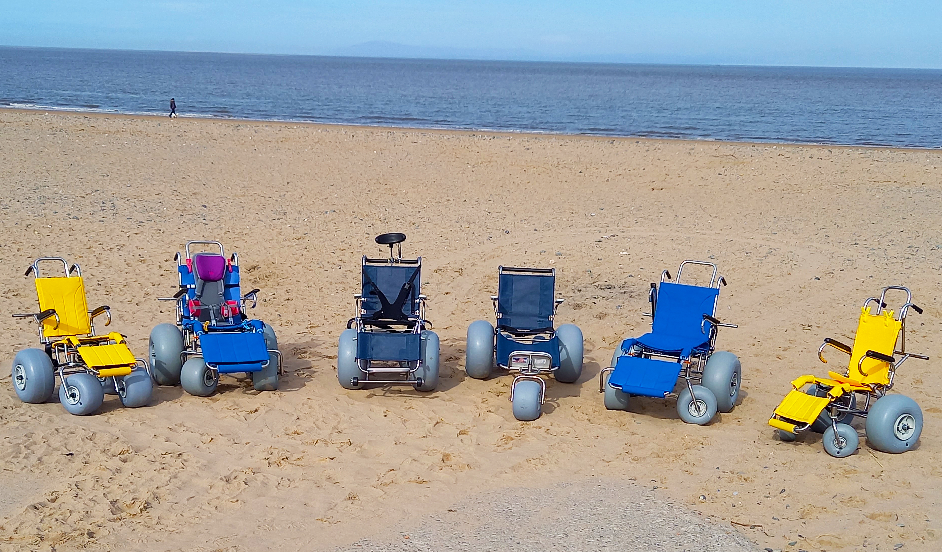 Range of beach wheelchairs